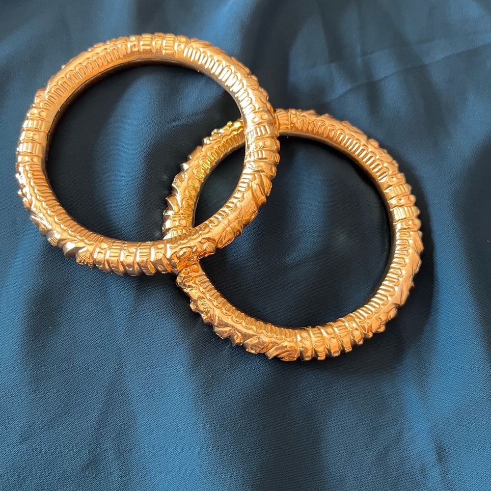 Radiant Gold Textured Bracelets
